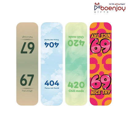 Number Mood Bookmark Set of 10-8 Magnetic Bookmarks + 2 Paper Bookmarks for Book Lovers, Aesthetic Bookmarks, Magnetic Bookmarks for Readers (11 x 2.9 cm)