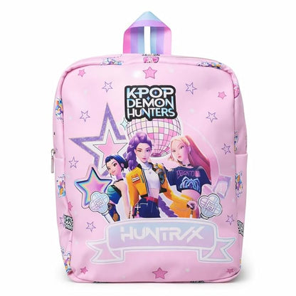 K POP Demon Hunters Kids Backpack for Girls | Cute Cartoon School Bag | Lightweight & Spacious | Adjustable Straps | Pink & Blue Designs | Ideal for School, Travel & Daily Use (Random 1 Pcs)