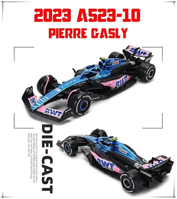 Xiangtat 1/43 Bburago 1:43 F1 2023 Alpine F1 Team A523 10# Pierre Gasly Alloy Car Die Cast Car Model Collection Gift