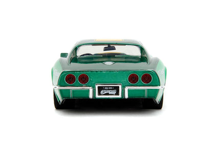 Jada Street Fighter 1:24 1969 Chevrolet Corvette Stingray ZL1 & 2.75" Cammy Figure, Toys for Kids and Adults( COD NOT AVAILABLE)
