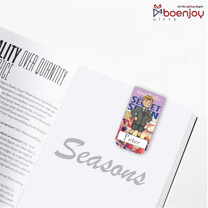 Secret Seven Bookmark Set of 10-8 Magnetic Bookmarks + 2 Paper Bookmarks for Book Lovers, Aesthetic Bookmarks, Magnetic Bookmarks for Readers (11 x 2.9 cm)