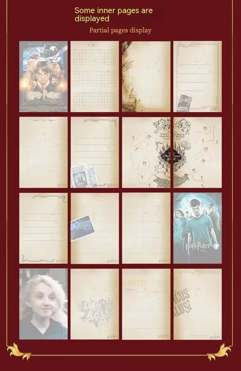 Harry Potter Inspired Lock Diary with Magnetic Snap | 1 Pc A5 Planner Notebook | Cute Cartoon Design | Lined Pages | Gift for Kids, Teens & Fans (Hermoini)