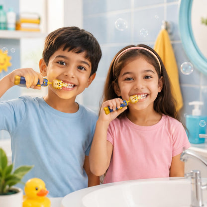 Zootopia Clawhauser Kids Pop-Up Toothbrush | Clawhauser Character Soft Bristle Toothbrush with Protective Cap for kids Boys & Girls