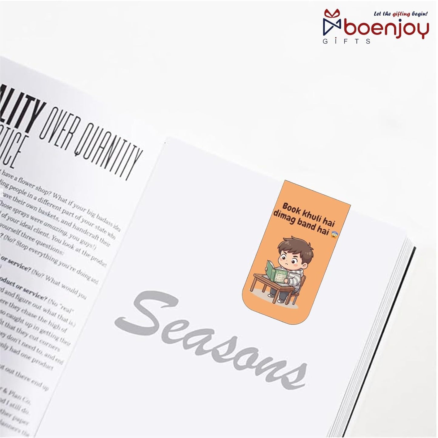 Exam Mode Bookmark Set of 10-8 Magnetic Bookmarks + 2 Paper Bookmarks for Book Lovers, Aesthetic Bookmarks, Magnetic Bookmarks for Readers (11 x 2.9 cm)