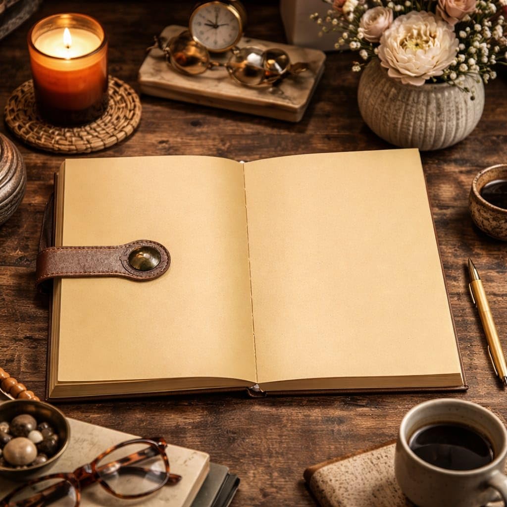 Harry Potter Vintage Leather Diary Notebook | Wizard Theme Journal with Lock | Plain Pages | A5 Size (22 x 16 x 5 cm) | Gift for Fans, Students & Writers