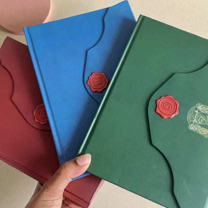 Harry Potter Hardcover Journal Diary, Vintage Writing Paper Notebook, 92 sheets Magnetic Cover (192 Pages) (Green)