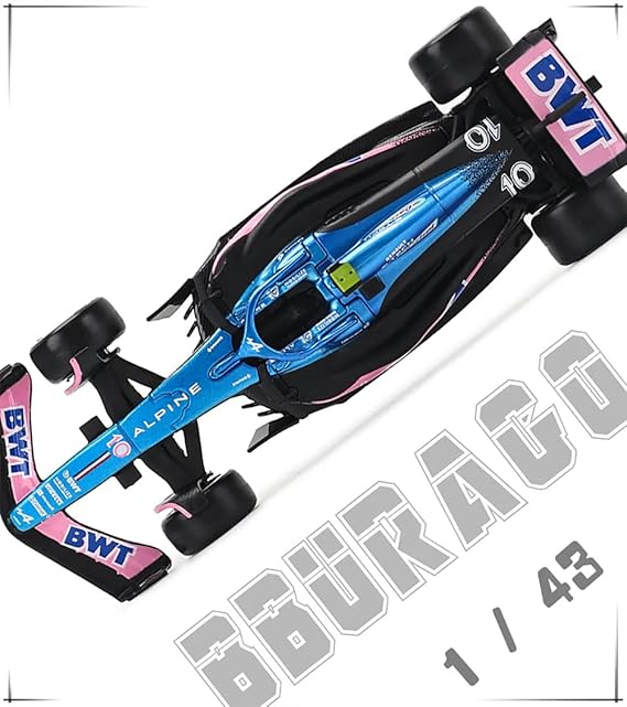 Xiangtat 1/43 Bburago 1:43 F1 2023 Alpine F1 Team A523 10# Pierre Gasly Alloy Car Die Cast Car Model Collection Gift