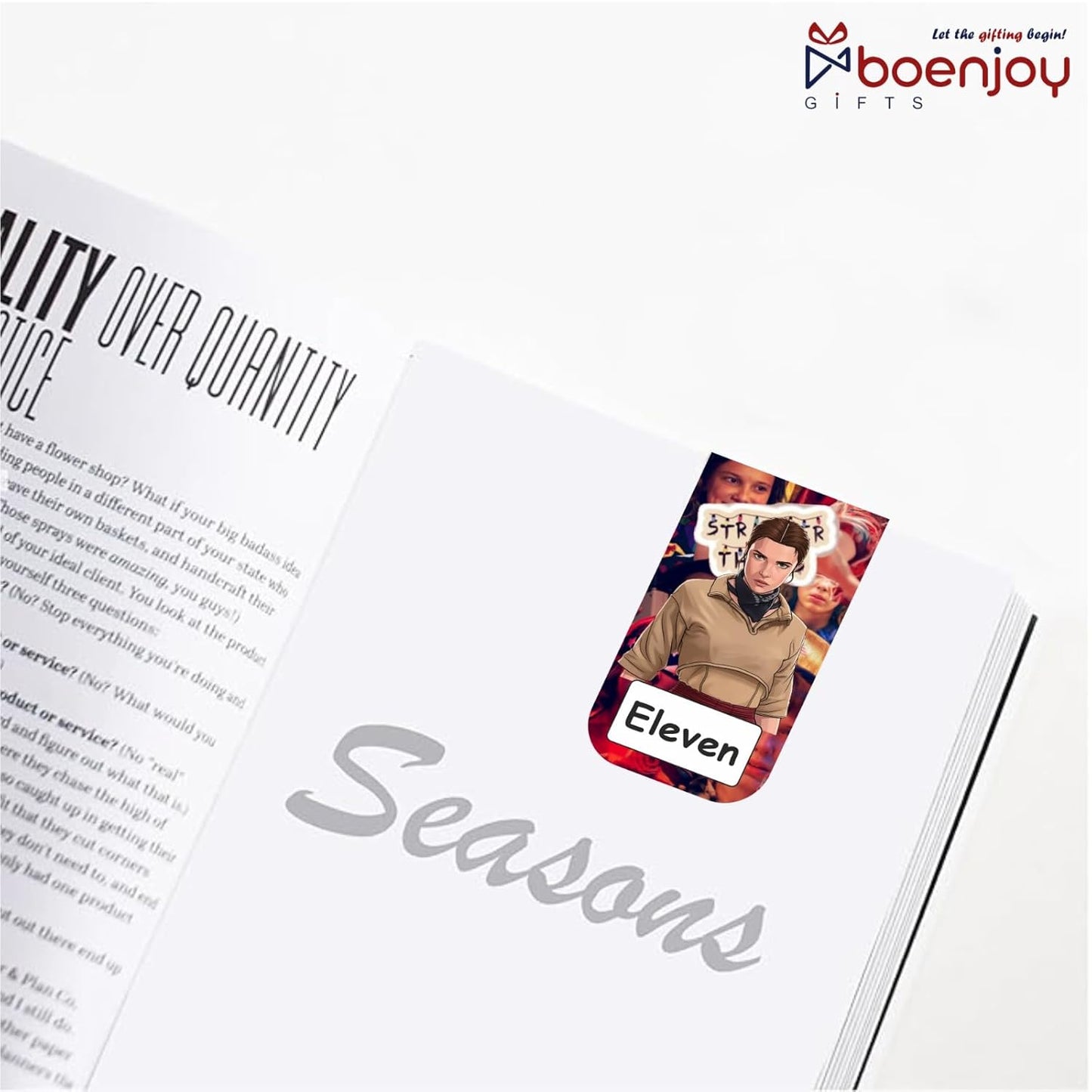 Stranger Things Bookmark Set of 10-8 Magnetic Bookmarks + 2 Paper Bookmarks for Book Lovers, (11 x 2.9 cm)