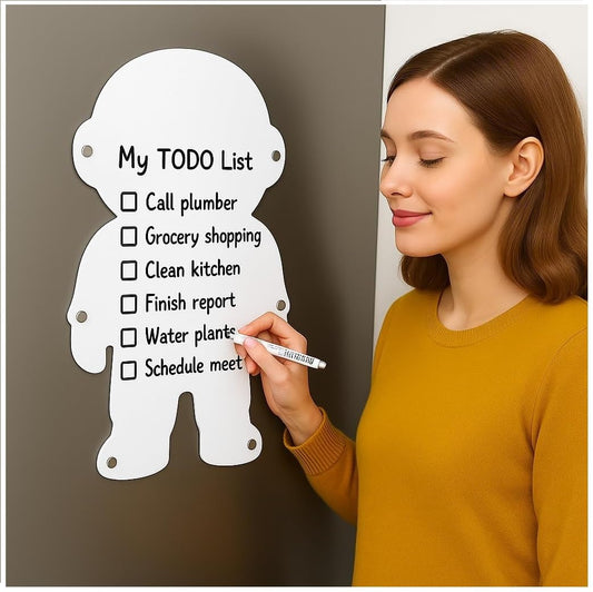 Astronaut Magnetic Whiteboard | Reusable Magnetic Board for Study, Chores & Activities |Marker Pen Included | Home & School Learning Organizer