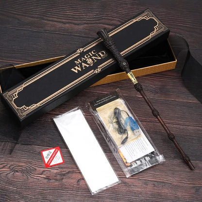 Harry Potter Magic Wand with Fire Effect | Wizard Fire Spitting Wand Costume Prop | Fireball Magic Wand for Party & Halloween | Gift Packaging with Manual | Dumbledore Style Wan