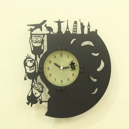 Minions Backlight Wall Clock – Glow-in-the-Dark Fun Decor for Kids’ Room & Despicable Me Fans (12 Inch)