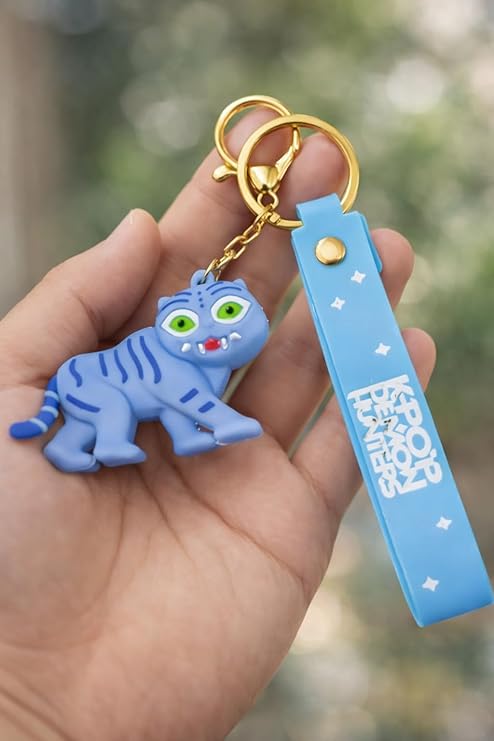 Demon Hunter Keychains- Cute Anime Key Ring for Girls | Silicone Key Chain, Bag Charm | Stylish Gift for Kids & Women