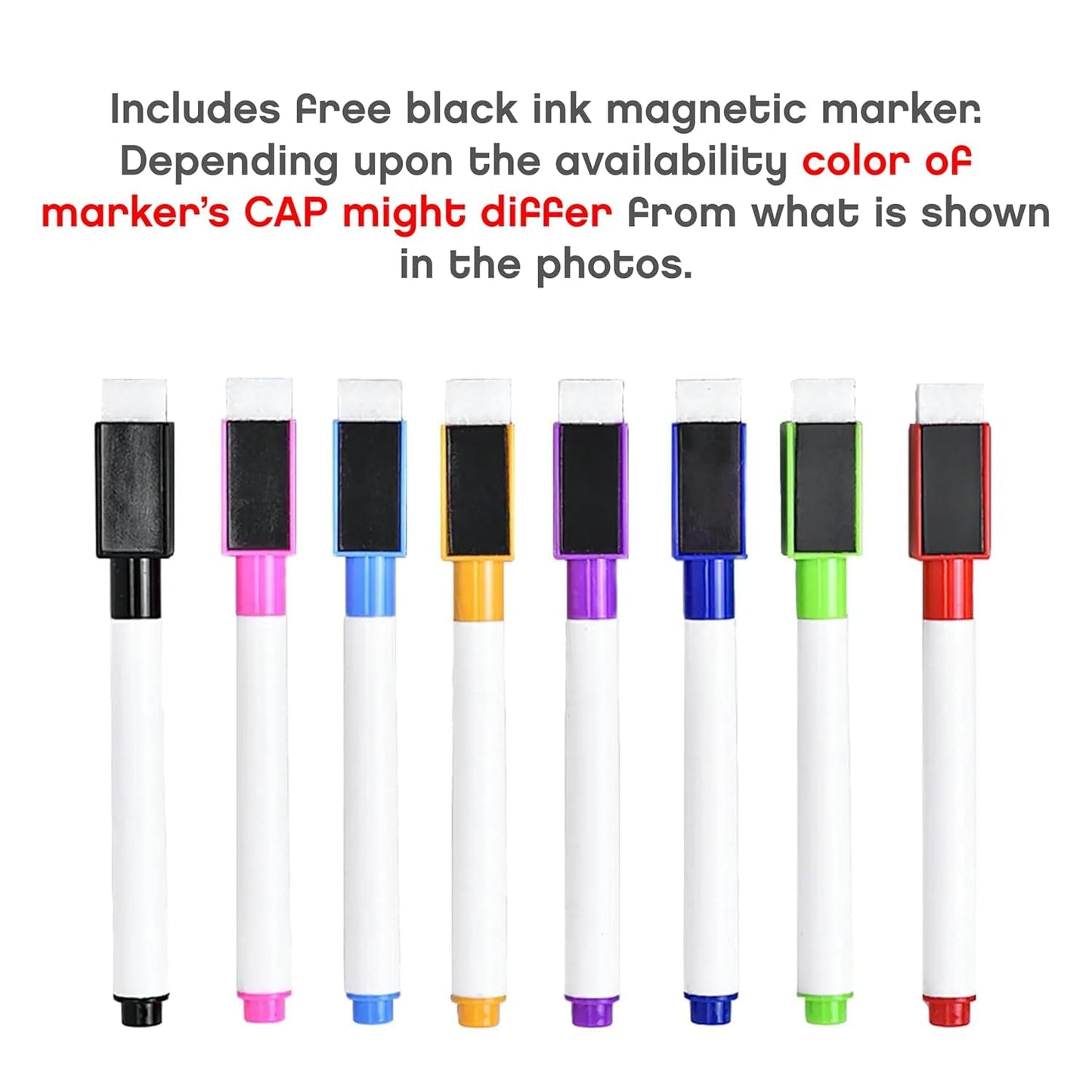 Magnetic Shopping List for Fridge, Dry Erase Board with Marker, 24x9 cm Kitchen Notepad, Grocery List Organiser, Personal Organisers, to Do List, Green