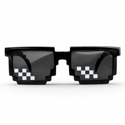 Pixel Deal With It Sunglasses – Retro Meme Glasses | UV Protection | Party Wear | Lightweight Stylish Shades
