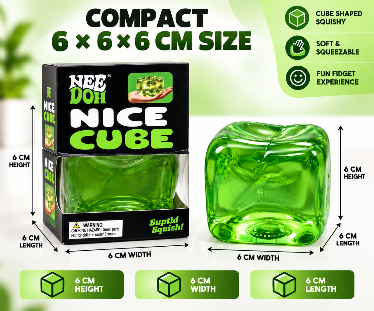 Monster Nice Cube Squishy Toy 6 x 6 x 6 CM – Soft Squeeze Cube for Desk, Kids & Teens 1 Pc