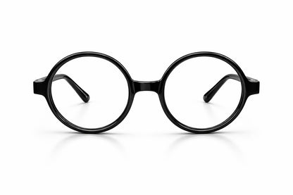 Classic Round Black Eyeglasses for Men & Women | Lightweight Stylish Frame | Unisex Fashion Glasses