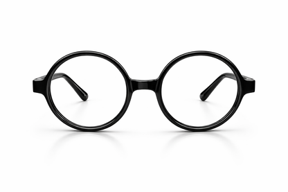 Classic Round Black Eyeglasses for Men & Women | Lightweight Stylish Frame | Unisex Fashion Glasses