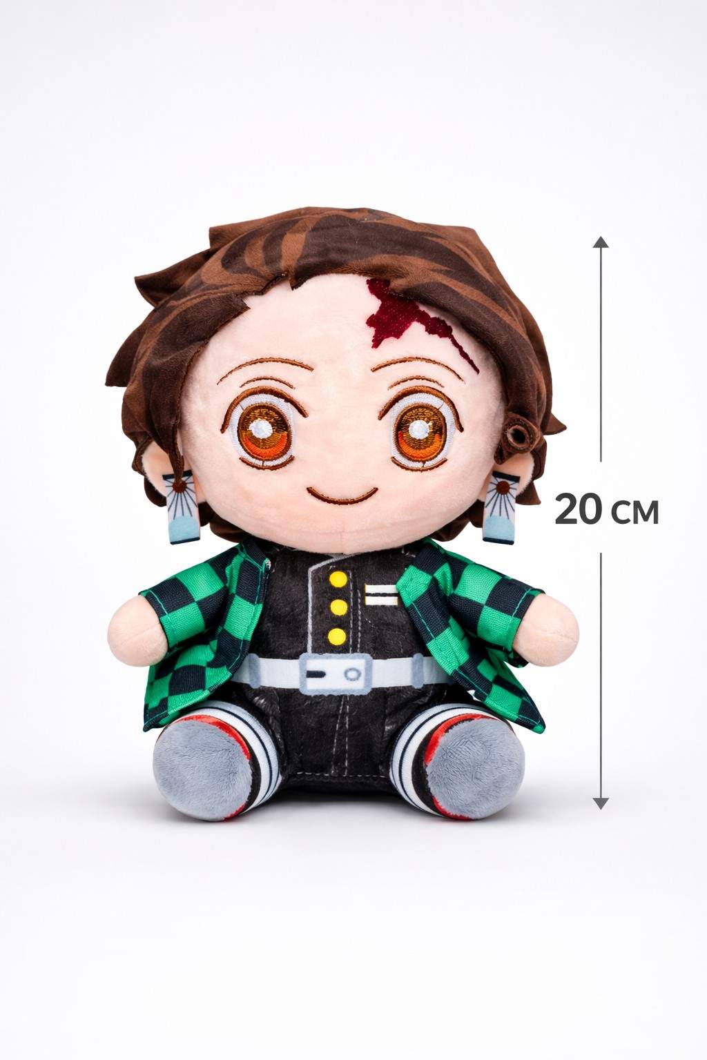 Tanjiro Kamado Inspired Plush Toy 20 CM – Demon Slayer Anime Soft Stuffed Doll | Cute Gift for Kids, Boys, Girls & Anime Fans