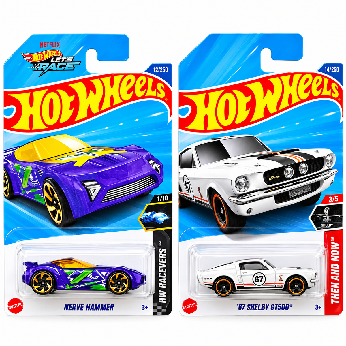 Hot Wheels Nerve Hammer & ’67 Shelby GT500 Die-Cast Toy Cars Set of 2 – Collectible Miniature Cars | COD Not Available