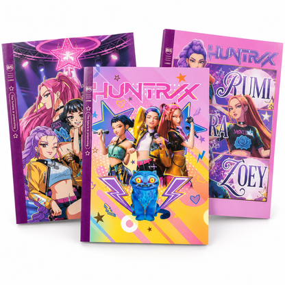 K POP Demon Hunters B5 Notebook – 80 Ruled Pages, 25 x 18 cm, Stylish Notebook for Girls, Kids & Teens, School, Study, Journaling & Daily Writing – 1 Random Design