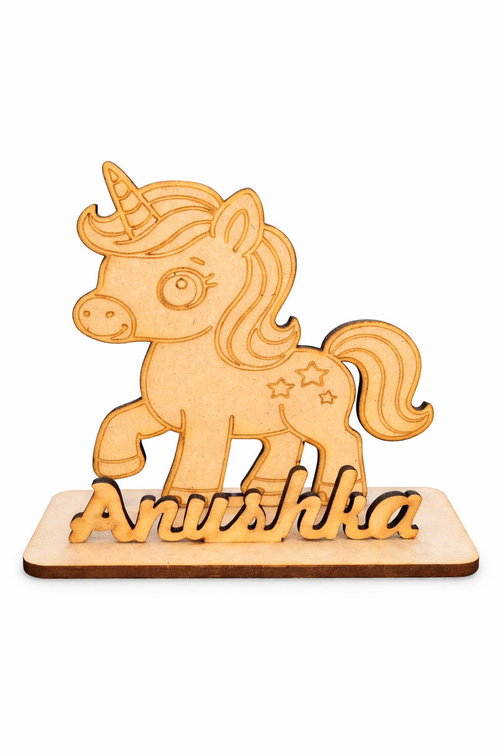 Custom MDF Unicorn Name Standee | Personalized Wooden Name Plate | Kids Room Decor | Birthday Gift | Return Gift