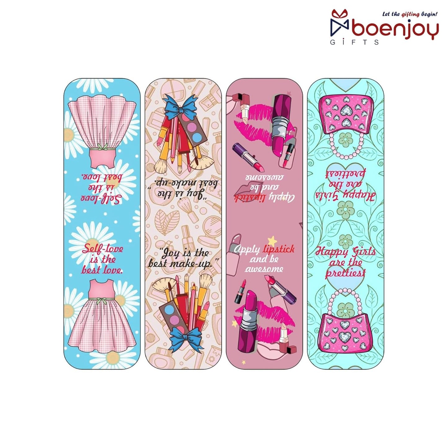 Fashion Bookmark Set of 10-8 Magnetic Bookmarks + 2 Paper Bookmarks for Book Lovers, Aesthetic Bookmarks, Magnetic Bookmarks for Readers (11 x 2.9 cm)