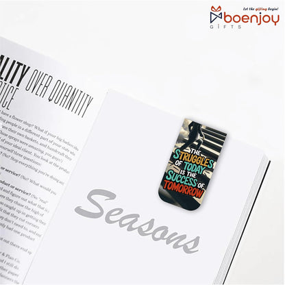 Motivational Bookmark Set of 10-8 Magnetic Bookmarks + 2 Paper Bookmarks for Book Lovers, (11 x 2.9 cm)
