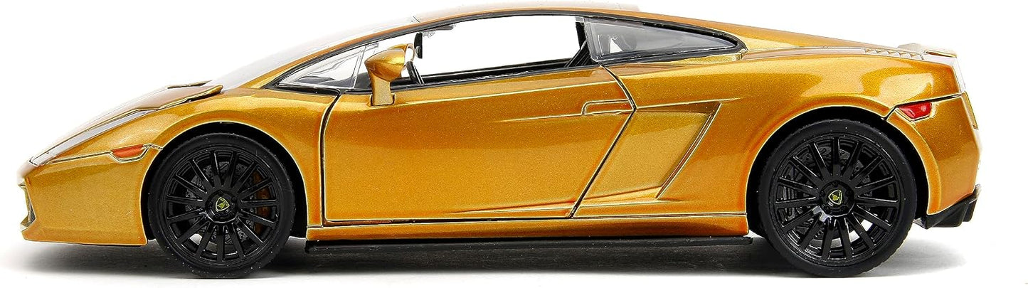 Jada Fast & Furious Fast X 1:24 Gold Lamborghini Gallardo Die-Cast Car, Toys for Kids and Adults( COD NOT AVAILABLE )