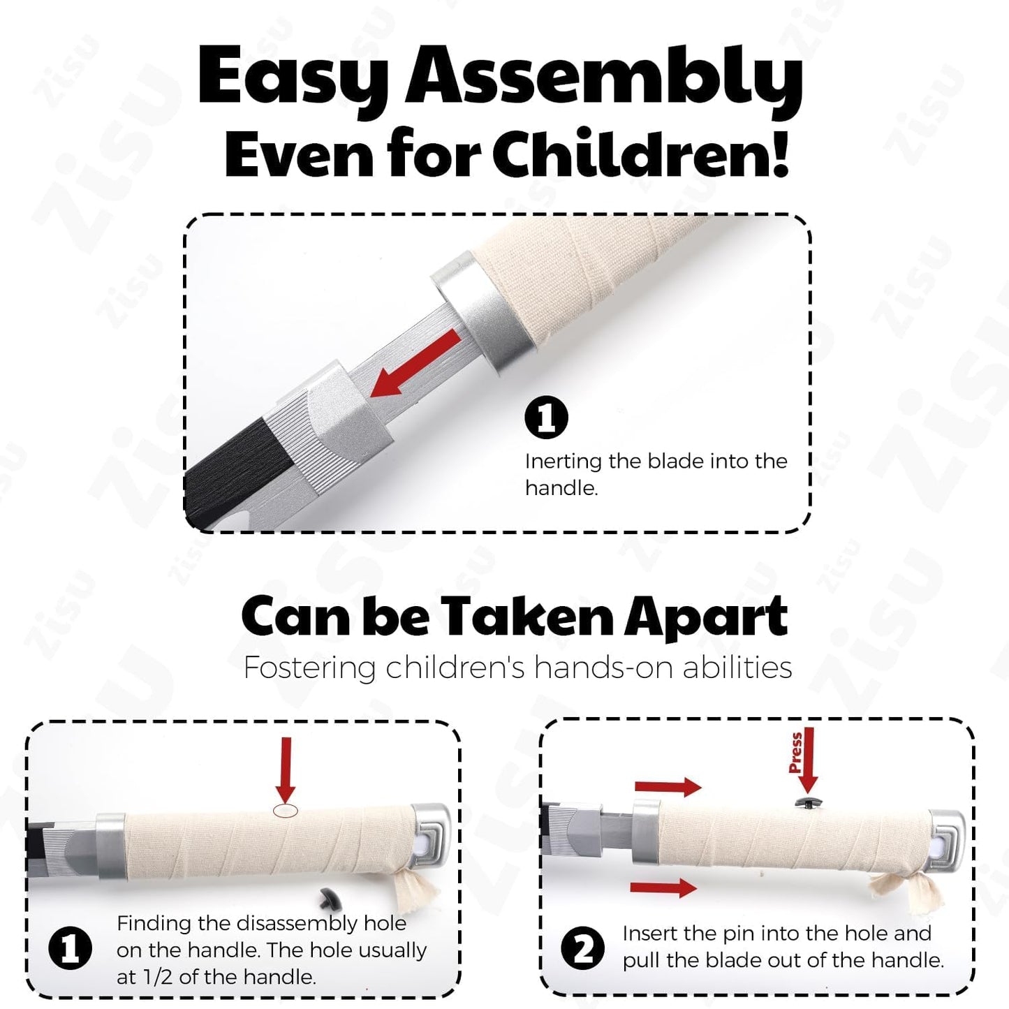 Demon Slayer Wooden Katana Sword 23.6 Inch Anime-Inspired Toy Sword with Scabbard & Stand | Safe Cosplay Prop for Pretend Play & Costume Use (Demon Slayer