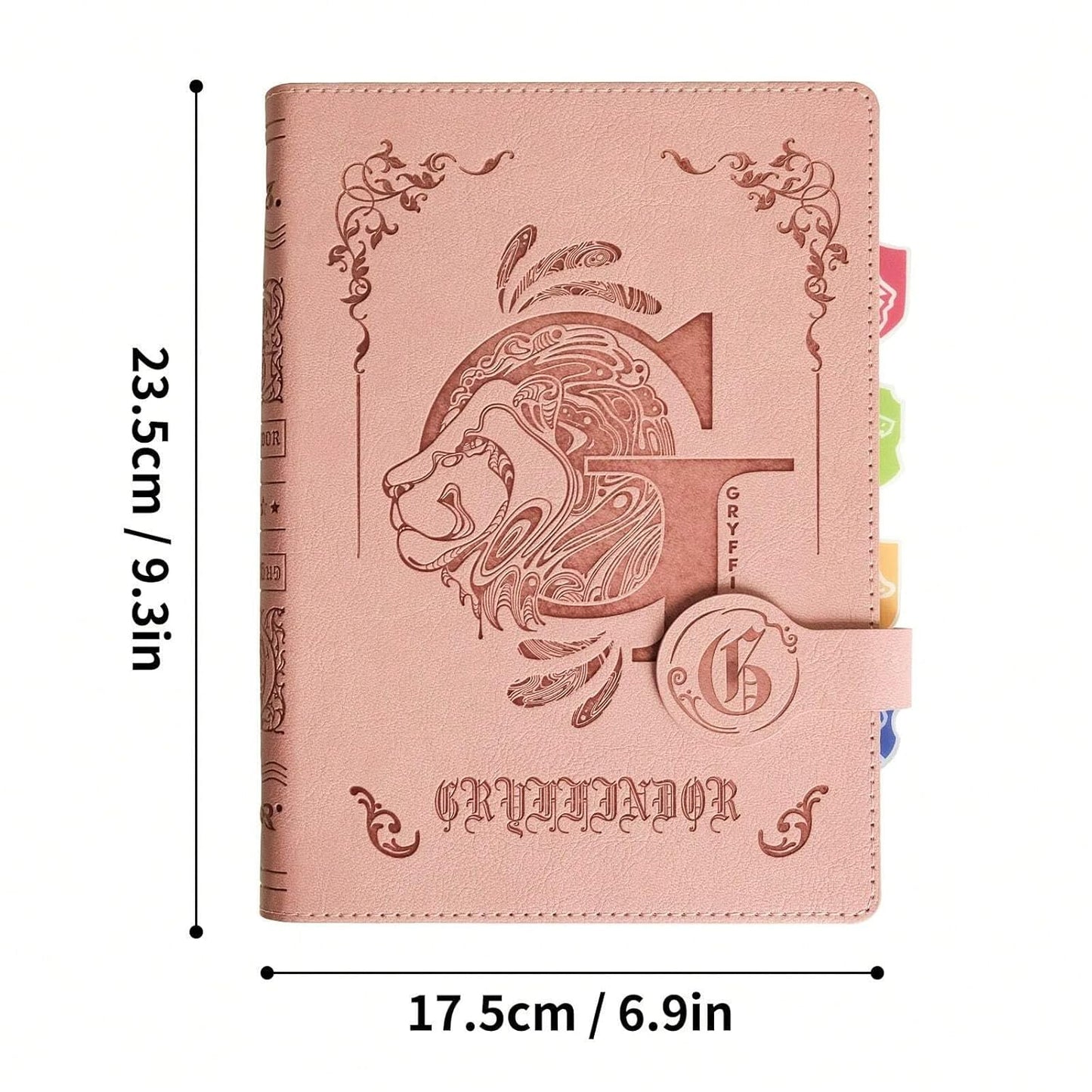 Harry Potter Diary Notebook A5 Loose Leaf Journal, Magic Theme Refillable Planner with Letterhead Pages, Vintage Writing Notepad, School Office Stationery Gift for Fans (Greyffindore)