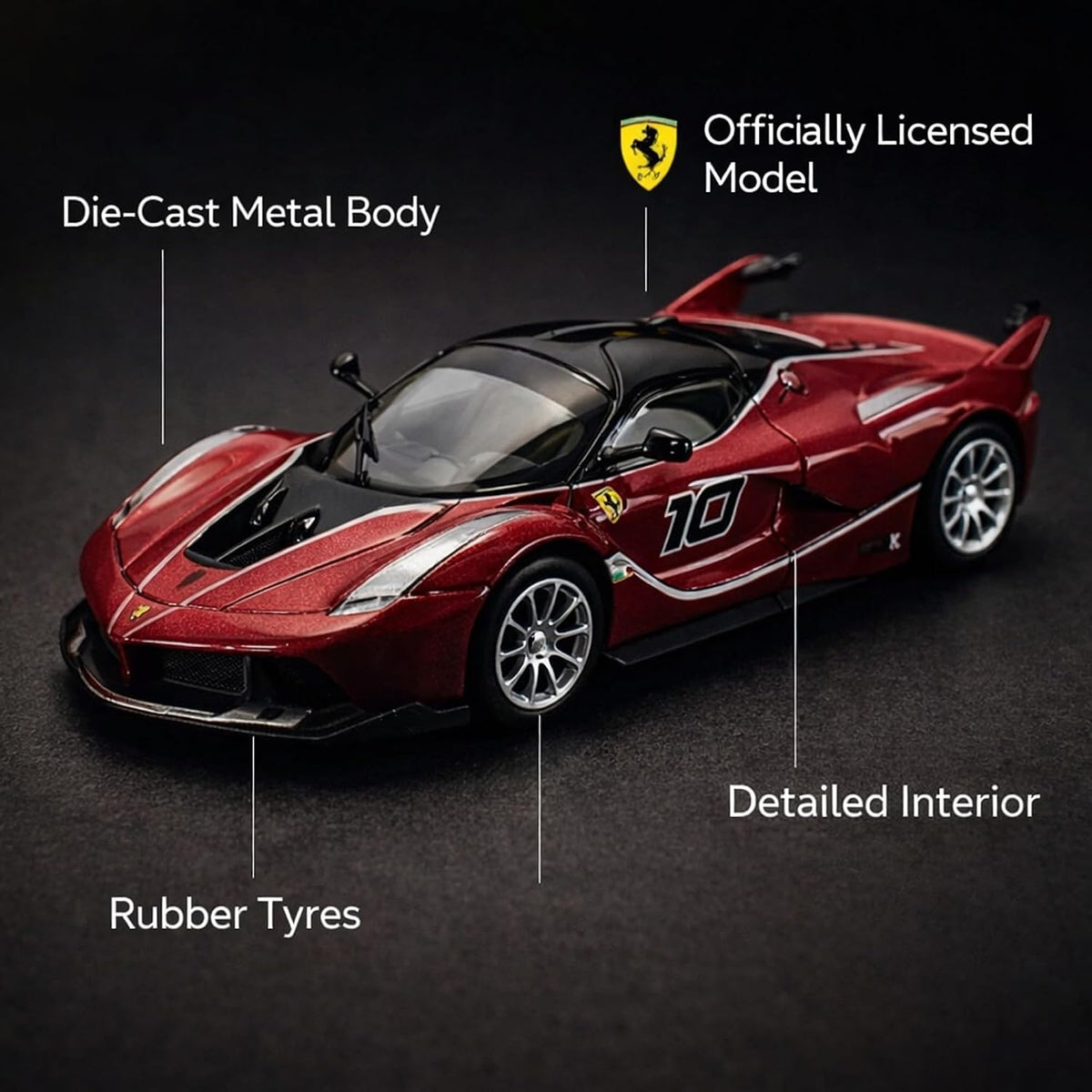 Wizplex Bburago Ferrari FXX K 1:64 Scale Die-Cast Metal Toy Car – Red Collectible Miniature Model for Display & Gifting, Ages 3+ | COD NOT AVAILABLE
