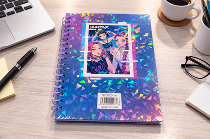 K POP Demon Hunters Spiral Notebook A5 Size | Hard Cover Single Line Ruled Journal | Writing Diary for Students | School Office College Use | Birthday Gift