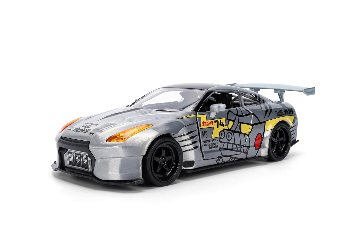 Jada Mechagodzilla w/ 2009 Nissan GT-R R35 Ben Sopra – 1:24 Anime Hollywood Rides – Die-Cast Car & Figure Toys – Opening Doors, Hood & Trunk – Collectible – Ages 8+ – Multi-Color ( COD NOT AVAILABLE)