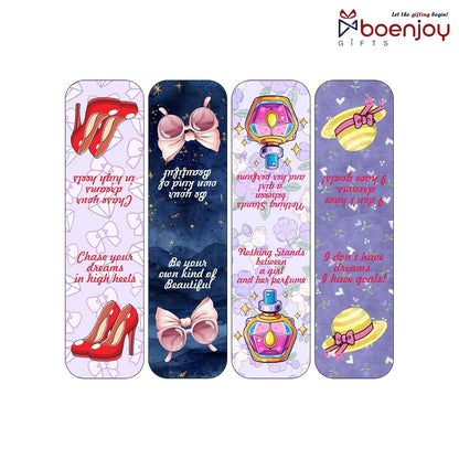 Fashion Bookmark Set of 10-8 Magnetic Bookmarks + 2 Paper Bookmarks for Book Lovers, Aesthetic Bookmarks, Magnetic Bookmarks for Readers (11 x 2.9 cm)