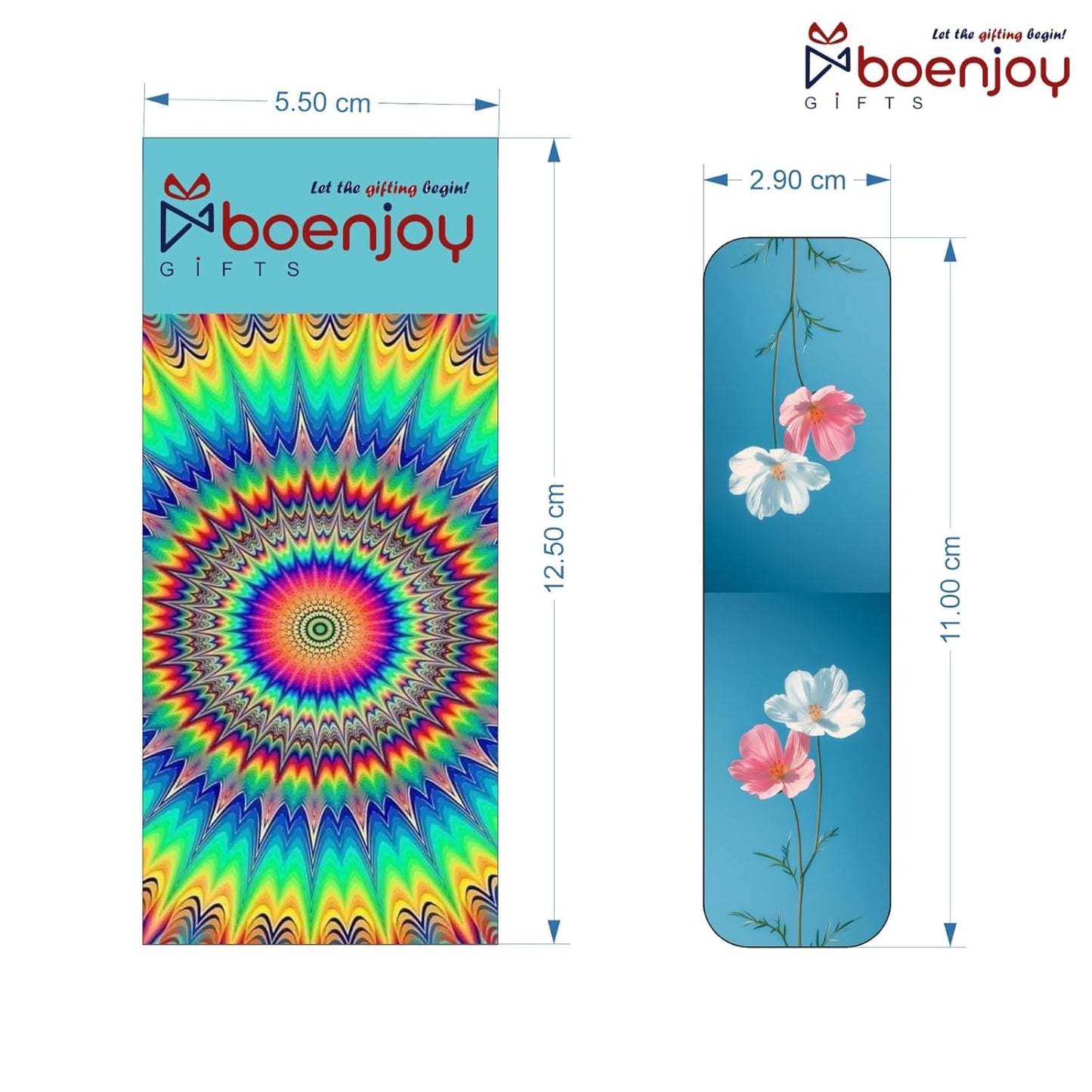 Flower Colorful Bookmark Set of 10-8 Magnetic Bookmarks + 2 Paper Bookmarks for Book Lovers, Aesthetic Bookmarks, Magnetic Bookmarks for Readers (11 x 2.9 cm) New