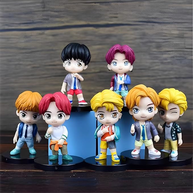 BTS -  Hip Set Of 7 |8 Cm|| Limited Edition Collectible Action Figure