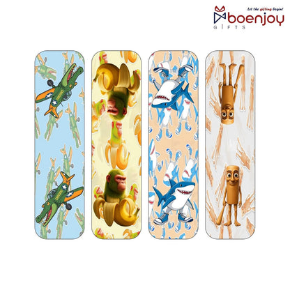 Italian Brainrot Bookmark Set of 10-8 Magnetic Bookmarks + 2 Paper Bookmarks for Book, Bombardino Crocodilo, tralalero tralala, Ballerina Cappuccina Funny Page Markers (11 x 2.9 cm)