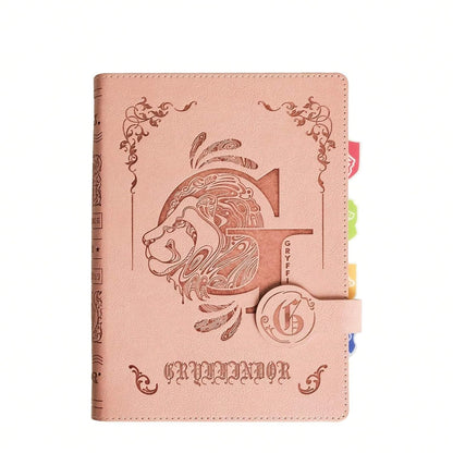 Harry Potter Diary Notebook A5 Loose Leaf Journal, Magic Theme Refillable Planner with Letterhead Pages, Vintage Writing Notepad, School Office Stationery Gift for Fans (Greyffindore)