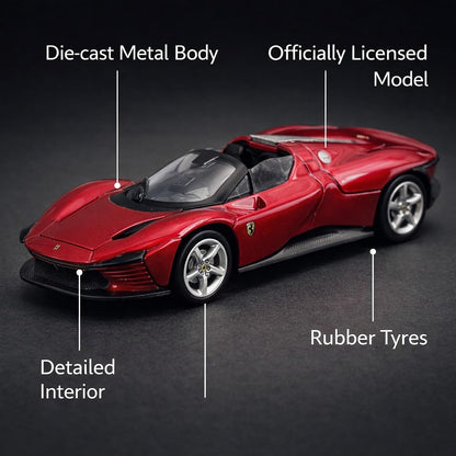 Wizplex Bburago Ferrari Daytona SP3 1:64 Scale Die-Cast Metal Toy Car, Red Collectible Model for Kids & Adults – COD NOT AVAILABLE