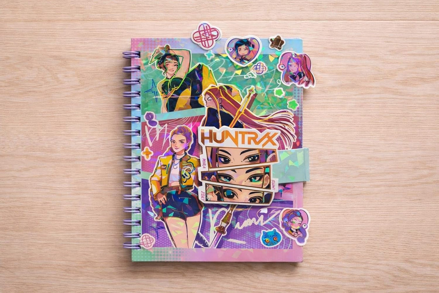 K-POP Demon Hunter Anime A5 Spiral Notebook | Premium Hard Cover Writing Journal | Cute Demon Diary for Teens Girls Boys | Birthday Gift