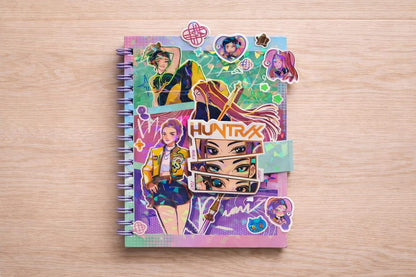 K-POP Demon Hunter Anime A5 Spiral Notebook | Premium Hard Cover Writing Journal | Cute Demon Diary for Teens Girls Boys | Birthday Gift
