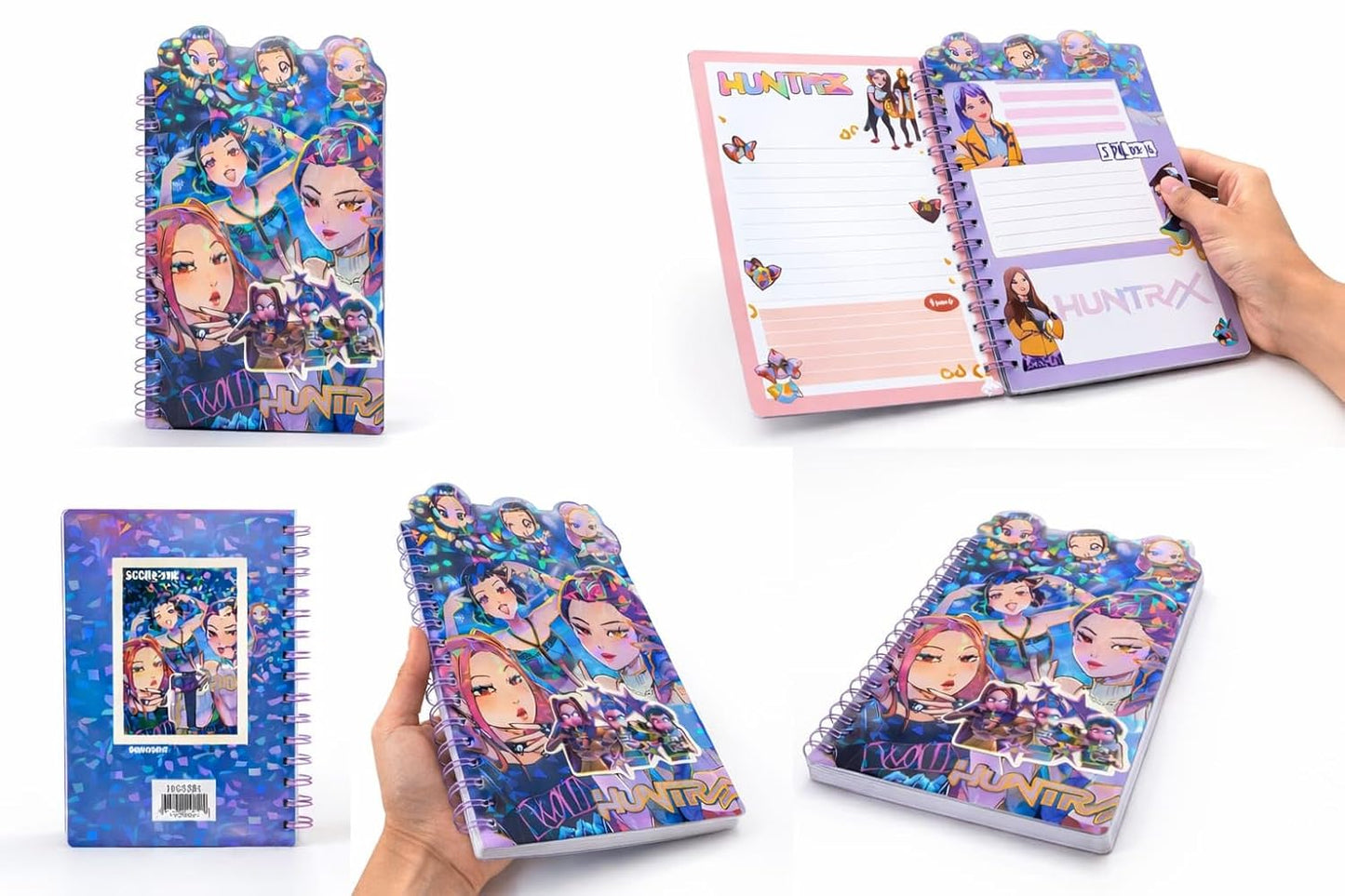 K POP Demon Hunters Spiral Notebook A5 Size | Hard Cover Single Line Ruled Journal | Writing Diary for Students | School Office College Use | Birthday Gift