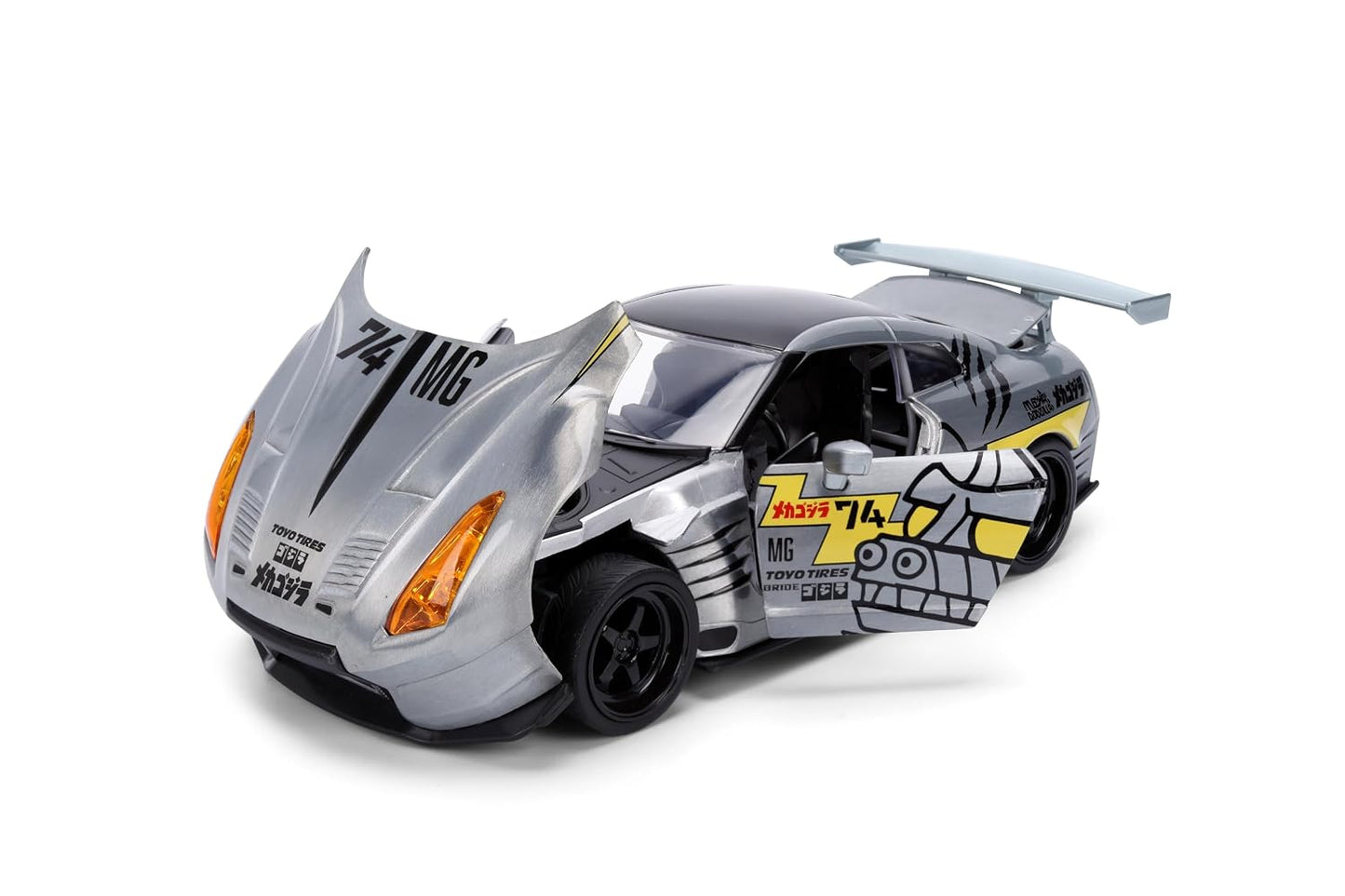 Jada Mechagodzilla w/ 2009 Nissan GT-R R35 Ben Sopra – 1:24 Anime Hollywood Rides – Die-Cast Car & Figure Toys – Opening Doors, Hood & Trunk – Collectible – Ages 8+ – Multi-Color ( COD NOT AVAILABLE)