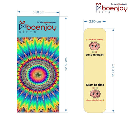 Exam Mode Bookmark Set of 10-8 Magnetic Bookmarks + 2 Paper Bookmarks for Book Lovers, Aesthetic Bookmarks, Magnetic Bookmarks for Readers (11 x 2.9 cm)