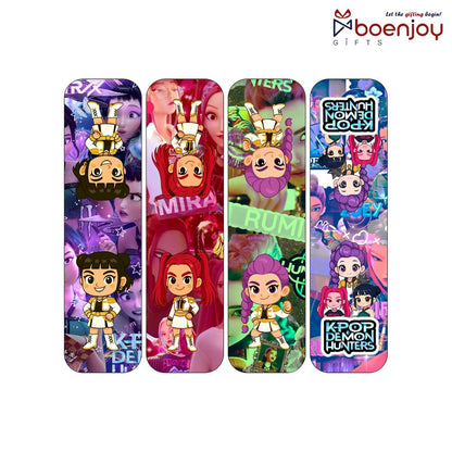 K POP Demon Hunters Bookmark Set of 10-8 Magnetic Bookmarks + 2 Paper Bookmarks for Book Lovers, Aesthetic Bookmarks, Magnetic Bookmarks for Readers (11 x 2.9 cm) New