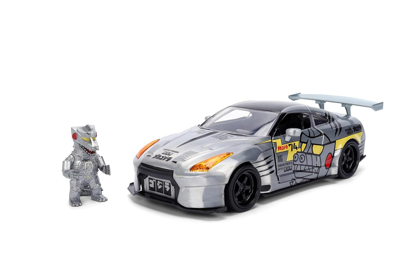 Jada Mechagodzilla w/ 2009 Nissan GT-R R35 Ben Sopra – 1:24 Anime Hollywood Rides – Die-Cast Car & Figure Toys – Opening Doors, Hood & Trunk – Collectible – Ages 8+ – Multi-Color ( COD NOT AVAILABLE)