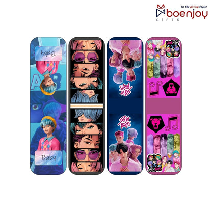 K POP Demon Hunters Saja Boys Bookmark Set of 10-8 Magnetic Bookmarks + 2 Paper Bookmarks for Book Lovers, Aesthetic Bookmarks, Magnetic Bookmarks for Readers (11 x 2.9 cm) New