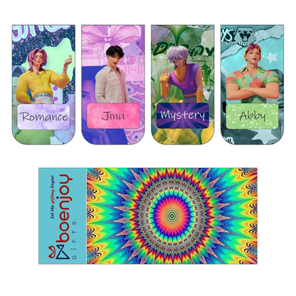 K POP Demon Hunters Saja Boys Bookmark Set of 10-8 Magnetic Bookmarks + 2 Paper Bookmarks for Book Lovers, Aesthetic Bookmarks, Magnetic Bookmarks for Readers (11 x 2.9 cm) New
