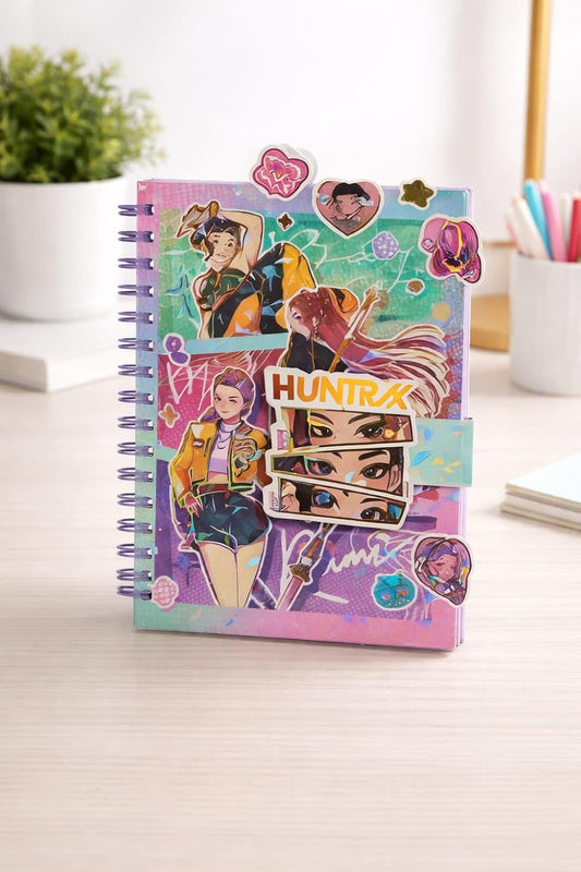 K-POP Demon Hunter Anime A5 Spiral Notebook | Premium Hard Cover Writing Journal | Cute Demon Diary for Teens Girls Boys | Birthday Gift