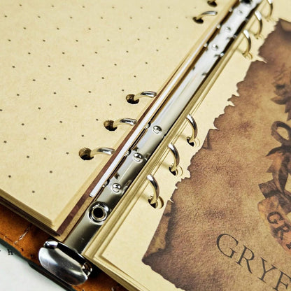 Harry Potter Diary Notebook A5 Vintage Journal, Magic Theme Refillable Planner with Hogwrts Letterhead Pages, Collectible Writing Notepad, Stationery Gift for Fans (Raven)